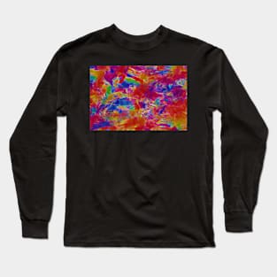 Colourful Random abstract background pattern Long Sleeve T-Shirt